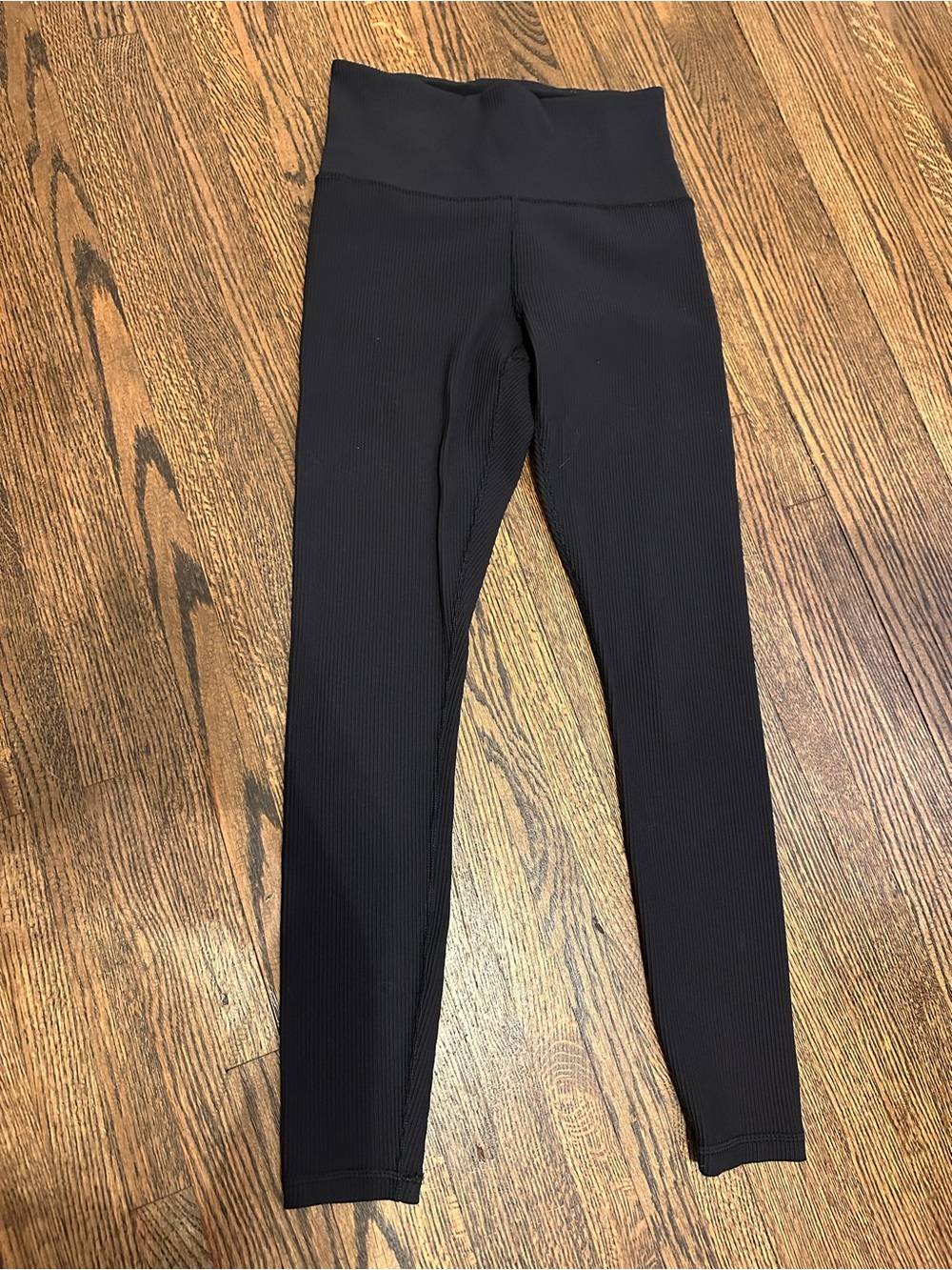 Athleta Elation Ribbed Black legging full length NWOT